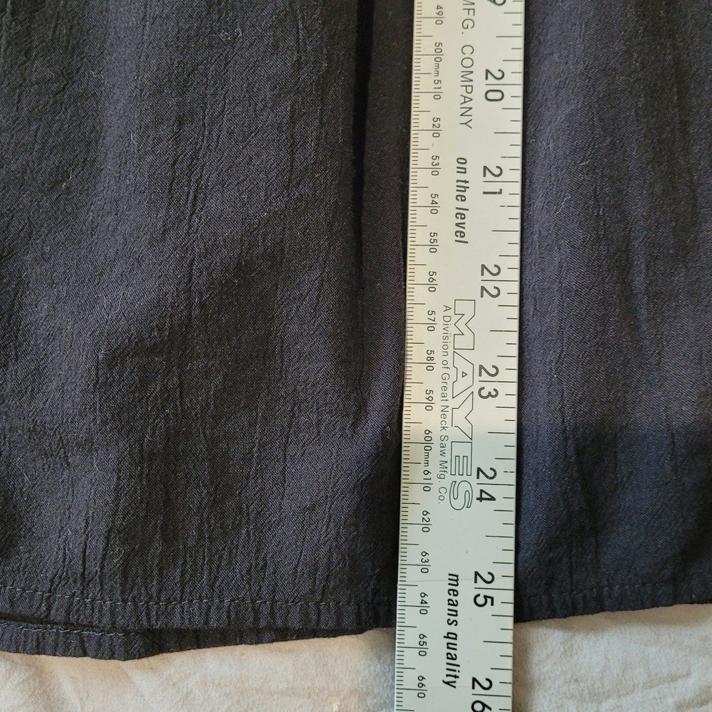 Old Navy Womens SZ Lg. Black V neck, Boho Peasant babydoll style top, lg. Sleeve - Picture 10 of 12